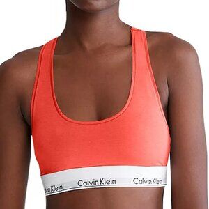 Calvin Klein Women's Cotton Bralette, Red